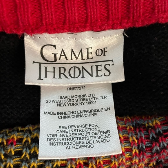 Game of Thrones size L “Joy to the Realm” Christmas sweater - Picture 2 of 4